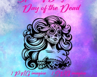 Spirit of Elegance - Day of the Dead - Digital SVG/PNG Design for T-shirts, Tumblers, Decals, and More - Instant Download