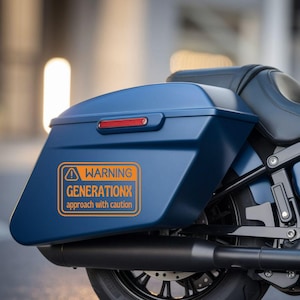 Warning Generation X Vinyl Decal – Funny Gen X Sticker for Car, Laptop, Tumbler | Approach With Caution Decal | Retro Nostalgia