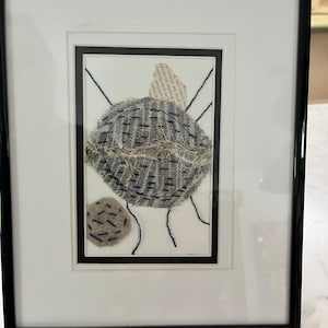 Framed Textile Art; Abstract Original Art; Outsider Art; Home Decor;Textile Art; Fabric Art;Abstract Fabric Art; Modern Home Decor;