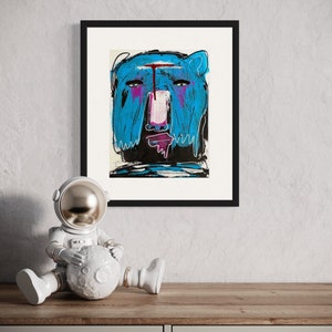 Abstract Original Face Art; Original Abstract Face Art; Outsider Art; Whimsical Face Art; Fantasy Abstract Face Art;Abstract Figure Face Art
