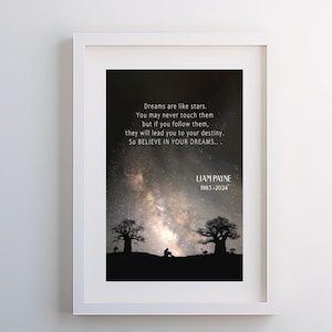Liam Payne Erinnerungsdruck, One Direction Wandkunst, 1D Poster, Fan Erinnerungsstücke, Musik Künstler, Gedenkzitate, Gone Too auseinander, 1D