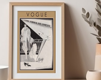 Vintage Vogue Fashion Art Print Art Deco Vogue Style Fashion Poster