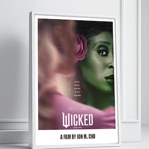 Wicked Movie Poster, Elphaba Glinda Ariana Grande Fan Poster, Wizard of Oz, Musical Broadway, Home Decor, Wicked Wall Art, Wicked Art Print
