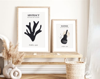 Set Of 3 Henri Matisse Prints Set: Neutral Posters Abstract Wall Art
