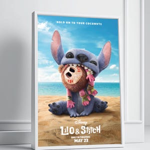 Lilo & Stitch 2025 Movie Poster Stitch Art Print Lilo and Stitch Girl Bedroom Wall Art Ohana Poster Stitch Merch Fan Kids Gifts Home Decor