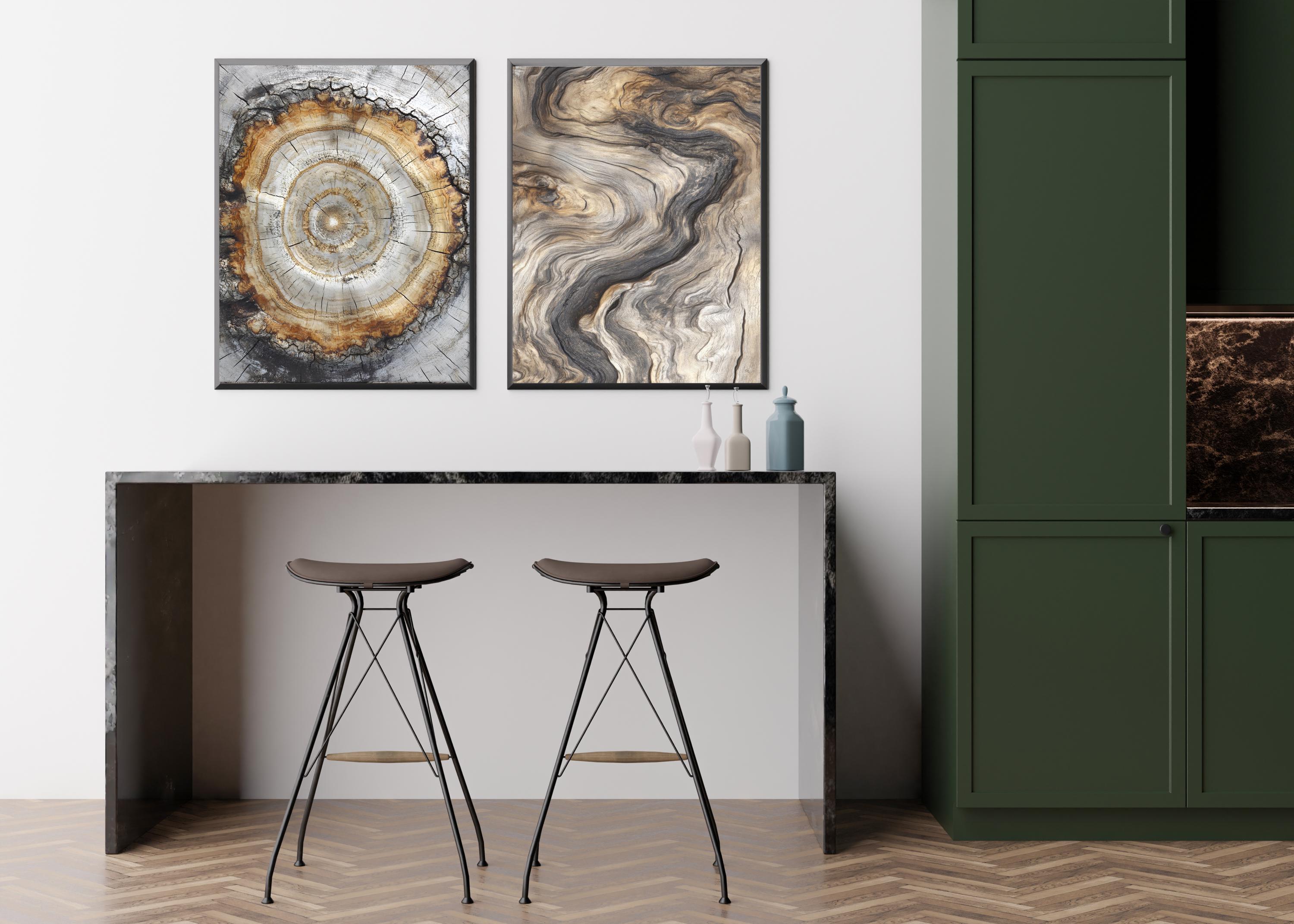 Ausril Set da parete in tela con cornice in stile vintage con foresta, decorazione da parete con albero minimalista neutro, illustrazione deserta Ausril Set da parete in tela con cornice in stile vintage con foresta, decorazione da parete con albero minimalista neutro, illustrazione deserta