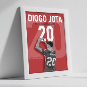 Diogo JotaMemorial Poster Jota Tribute Bild Mixed Media Wand Kunst Fußball Druck Fußball Fußball Spielmannskunst Fan Geschenk Wandkunst RIP Jota