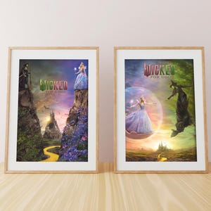 Wicked Movie Poster: Elphaba & Glinda - Broadway Musical Art Print