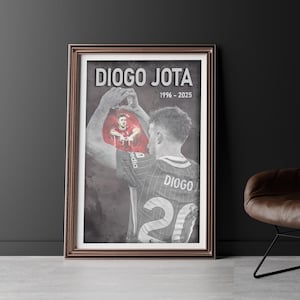 Diogo Jota Rest In Peace Kunstdruck Jota Tribute Bild Mixed Media Wandkunst Fußball Druck Fußball Spielball Serie Wandkunst RIP Jota Fan Geschenk Wandkunst