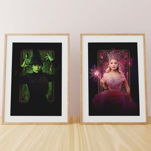 Wicked Broadway Musical Poster Set: Elphaba & Glinda Fan Art