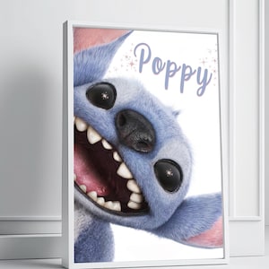 Personalised Lilo & Stitch Picture 2025 Movie Poster Lilo Stitch Girl Bedroom Wall Art Ohana Poster Boy Stitch Merch Fan Kid Gift Home Decor