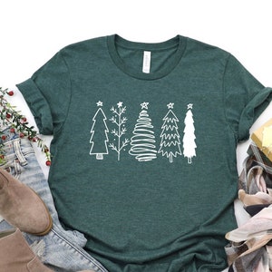 Christmas Trees Shirt, Shirts For Christmas, Christmas Shirt for Women, Christmas Tee, Christmas TShirt, Cute Christmas T-shirt, Holiday Tee