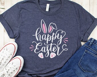 Happy Easter Shirt| Easter Shirts| Women Easter Shirt| Easter Bunny Shirt|  Easter Gift| Cute Easter Shirt| Easter Rabbit| Easter Tshirt