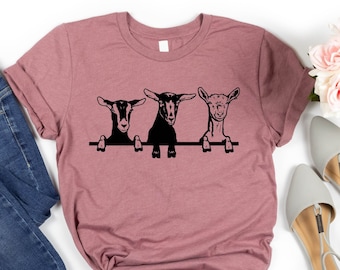 Goats Shirt, Cute Goats Shirt, Funny Goat Shirt, Farm Animal Shirt, Goat Lover Shirt, Goat Gift, Goat Women Shirt, Gift for Her, Goat TShirt