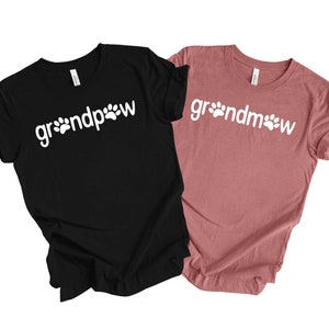 Grandpaw grandmaw t-shirt,  Grandpa shirts, Animal shirt, Grandparents gift, Christmas gift, Animal lover t-shirt, Grandma shirt, Barukh