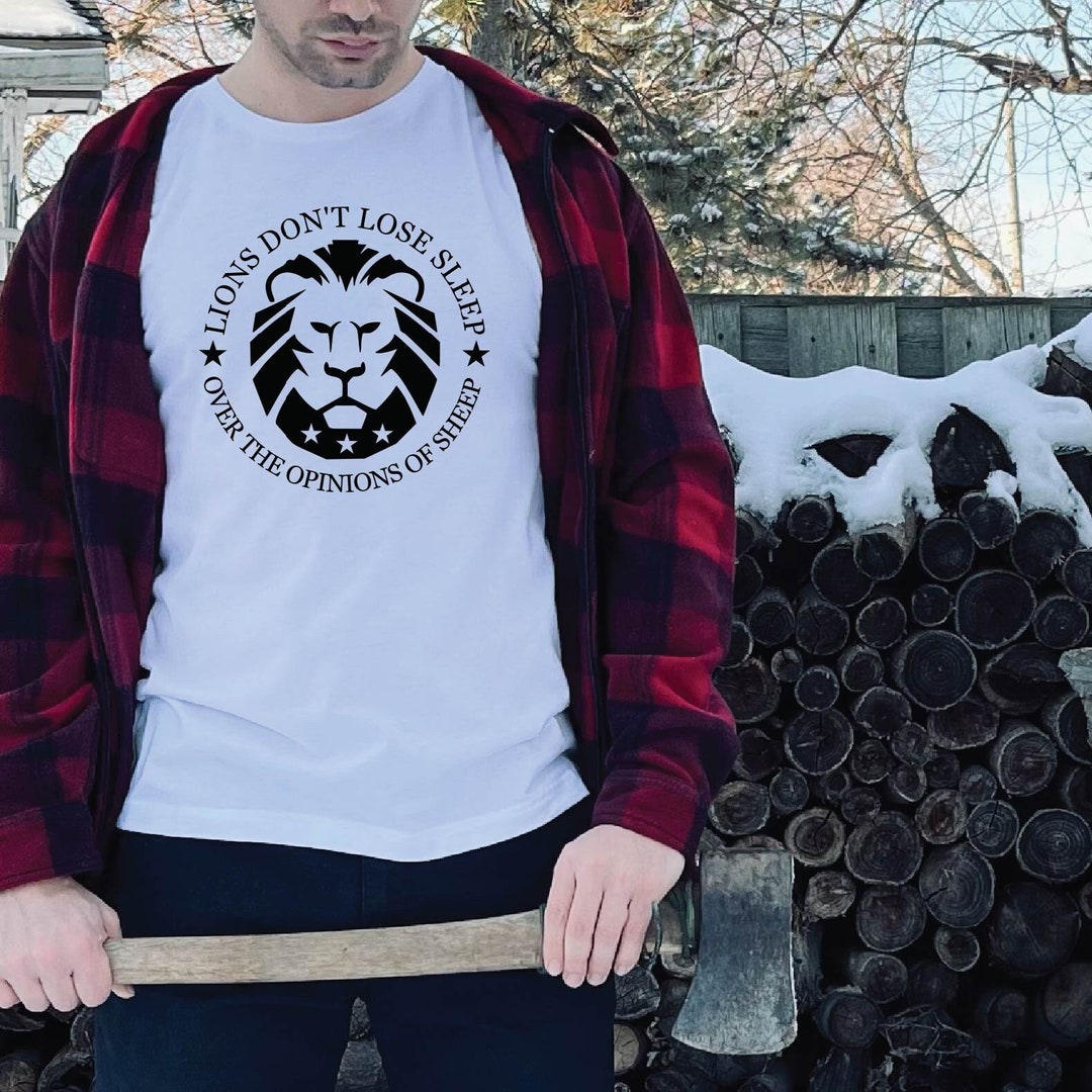 Lions Not Sheep Free Man T-Shirt - Premium Cotton Poly Blend Tee For Men