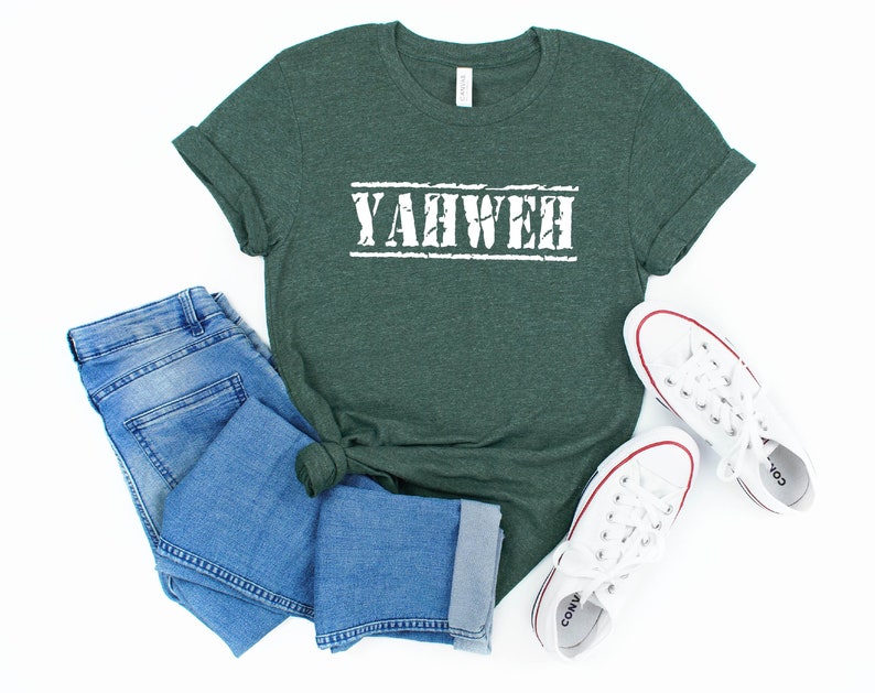 Yahweh T-Shirt, Christian Shirts, Christian Men Shirt, Christian Gift, Unisex Shirts image 5