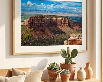 Southwestern Wall Art | Colorado National Monument Print | Red Rock Canyon Landscape