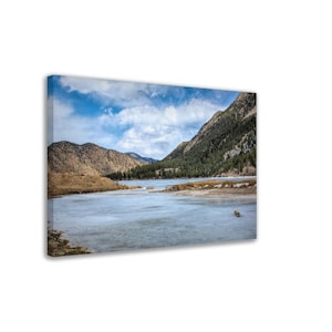 Frozen Georgetown Lake Canvas Print: Colorado Mountain View