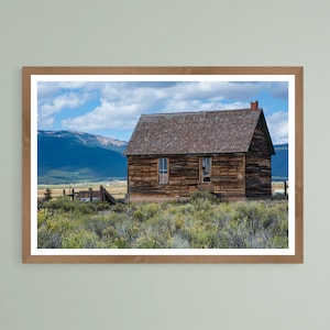 Rustic Cabin Photo Print: Colorado Mountain Landscape Wall Art