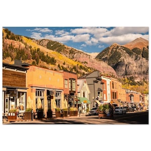 Telluride Colorado Mountain Landscape Digital Download, Historic Mountain Town Wall Print Download, Southwest Colorado Mountain Resort Town