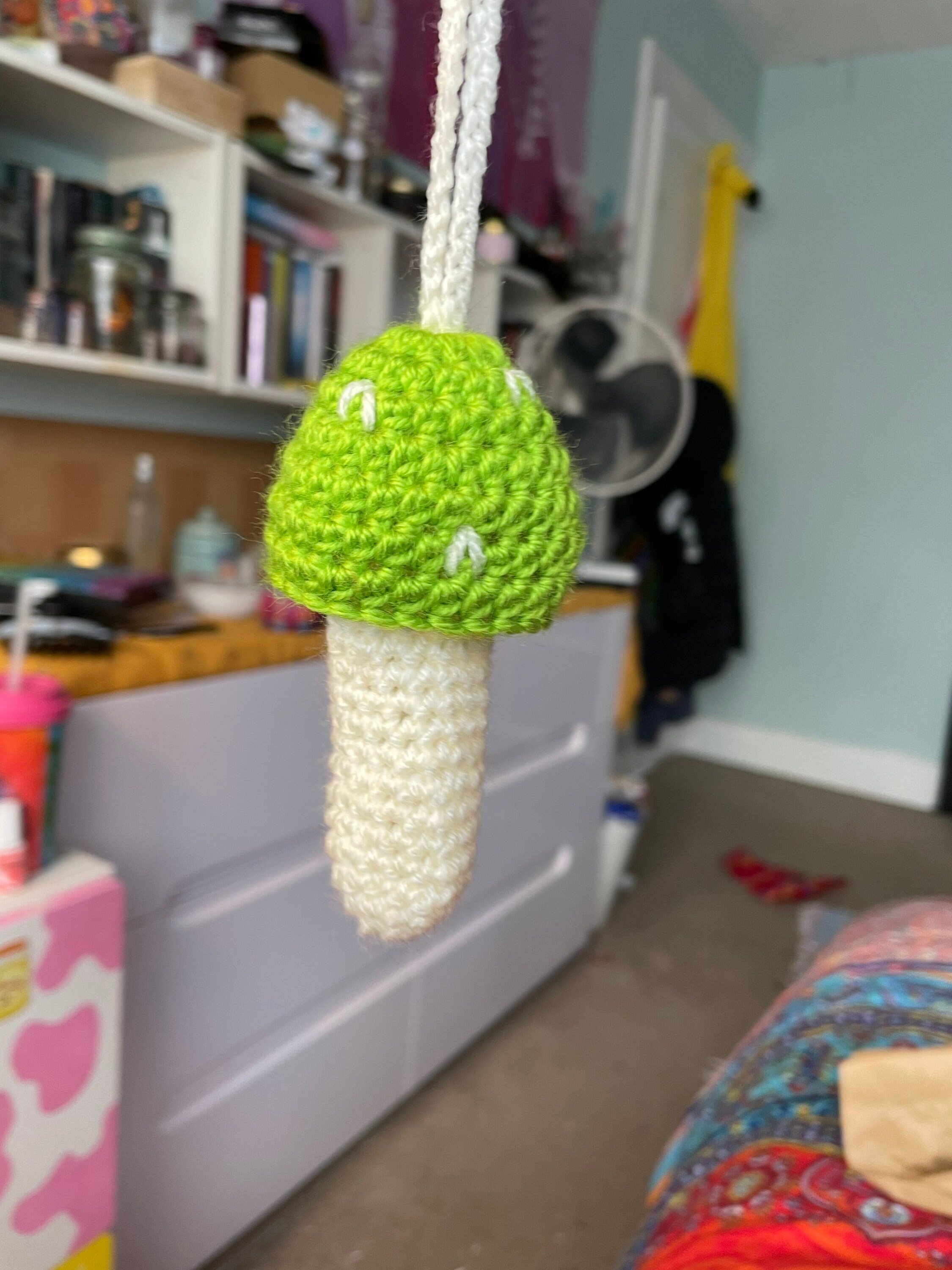 Crochet Mushroom Lighter/lip Balm Holder Etsy