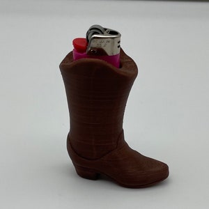 Cowboy Boot Lighter Holder X2 - BIC (Standard/Mini) OR Clipper