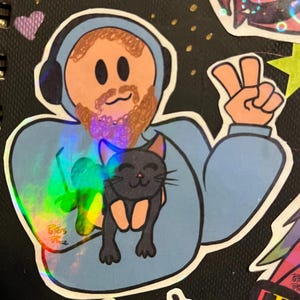 Caseoh streamer holographic sticker