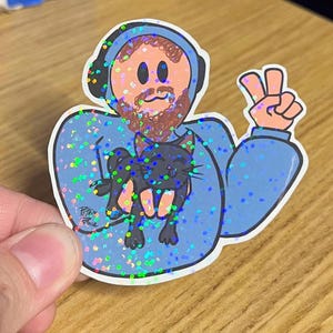 Caseoh streamer holographic sticker