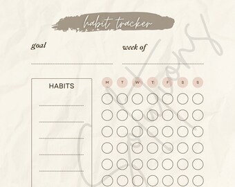 Digitaler Wöchentlicher Habit Tracker
