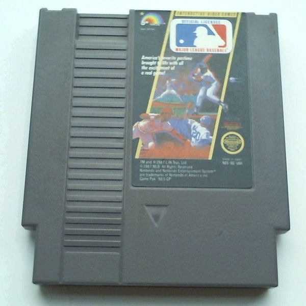 VINTAGE MAJOR League BASEBALL Cartridge Nintendo Video Game/1980s/Enteractive Video Game