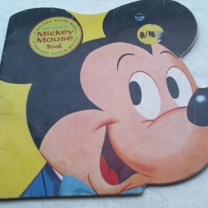 Vintage Walt Disney's Mickey Mouse Book/A Golden Shape Book/Paperback/Illustrated Al White/1980/Golden Press/Mickey Mouse Memorabilia/