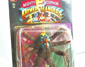 VINTAGE MIGHTY MORPHIN Power Rangers/Evil Space Aliens/Snatch Attack Spidertron/1994/Bandai #2328