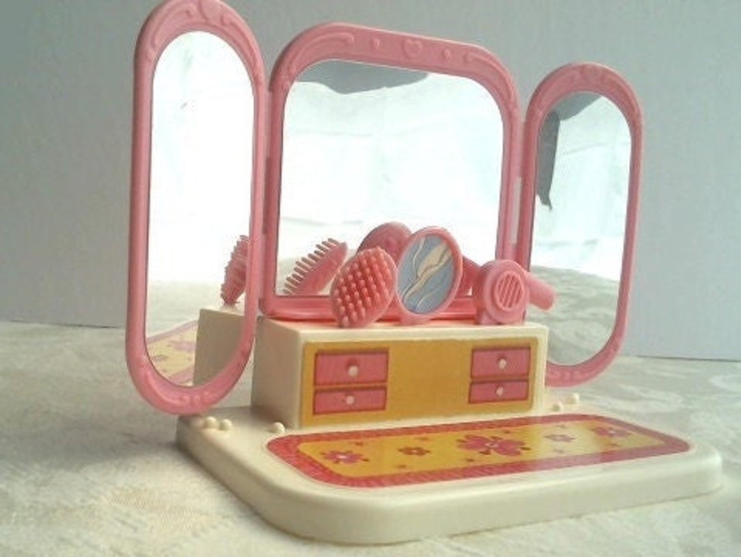 VINTAGE Barbie Dream House Pink Vanity Dresser With Mirror Etsy