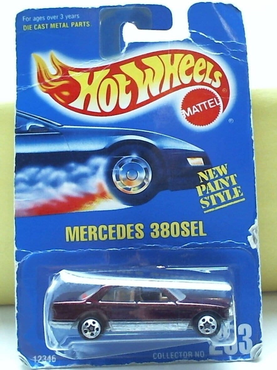 VINTAGE Hot Wheels MERCEDES 380SEL Hot Wheels Die Cast Metal Model Car/Collector No. 253/MATTEL