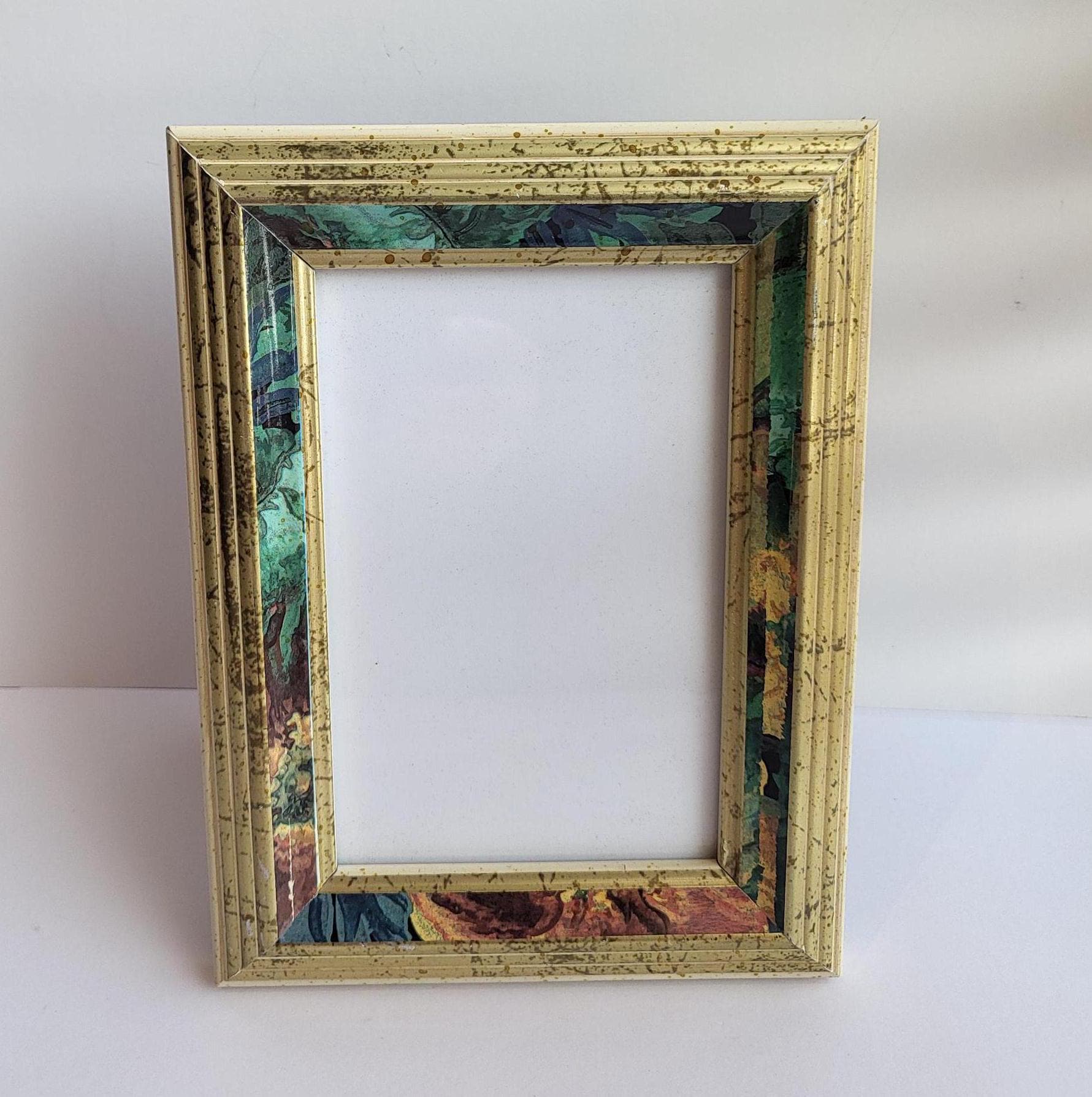 アンティーク雑貨 Shappy Green  velvet photo frame. PigeonPoodle_Juneau_DeepGreen_