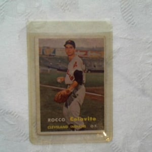 Vintage 1957 Topps Rocco Colavito Cleveland Indians Baseball Sammelkarte #212/Baseball Memorabilia Sammelkarte/Sportkarte