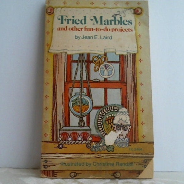 Vintage Book "Fried Marbles and other fun-to-do projects" by Jean E. Laird/Illus. Christine Randall/1975/Fried Glass Marble Jewelry/Rare