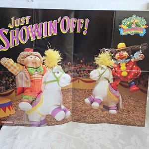 VINTAGE CABBAGE PATCH Kids "Just Showin' Off!" Circus Kids Poster/Unframed/Full Glossy Color/Coleco/1985/Collectible