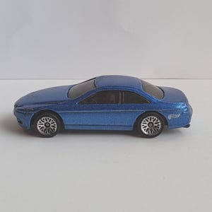 VINTAGE Authentic Hot Wheels Prototype 1992 Mattel Diecast Metal Toy Car/Monaco Blue Metallic Collectible Car/Silver Rims/Malaysia/Rare Find