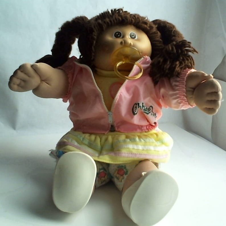 VINTAGE CABBAGE PATCH Kids Doll With Pacifier/ Cabbage Patch Outfits