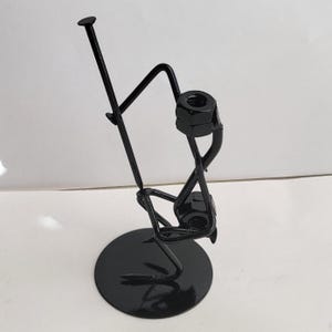 VINTAGE Black Nails and Nuts &quot;Drum Major&quot; Metal Figurine/Nails and Nuts Collectible Art/Unique Metal Figurine/Creative Metal Art/Rare Find
