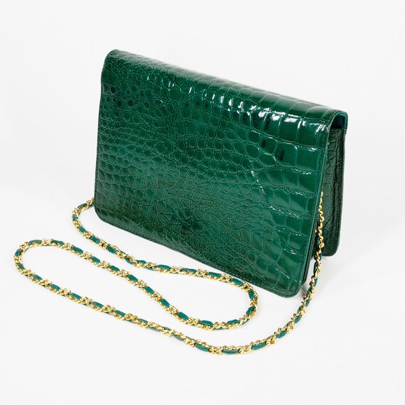 Emerald Green Handbag  Genuine Italian Leather