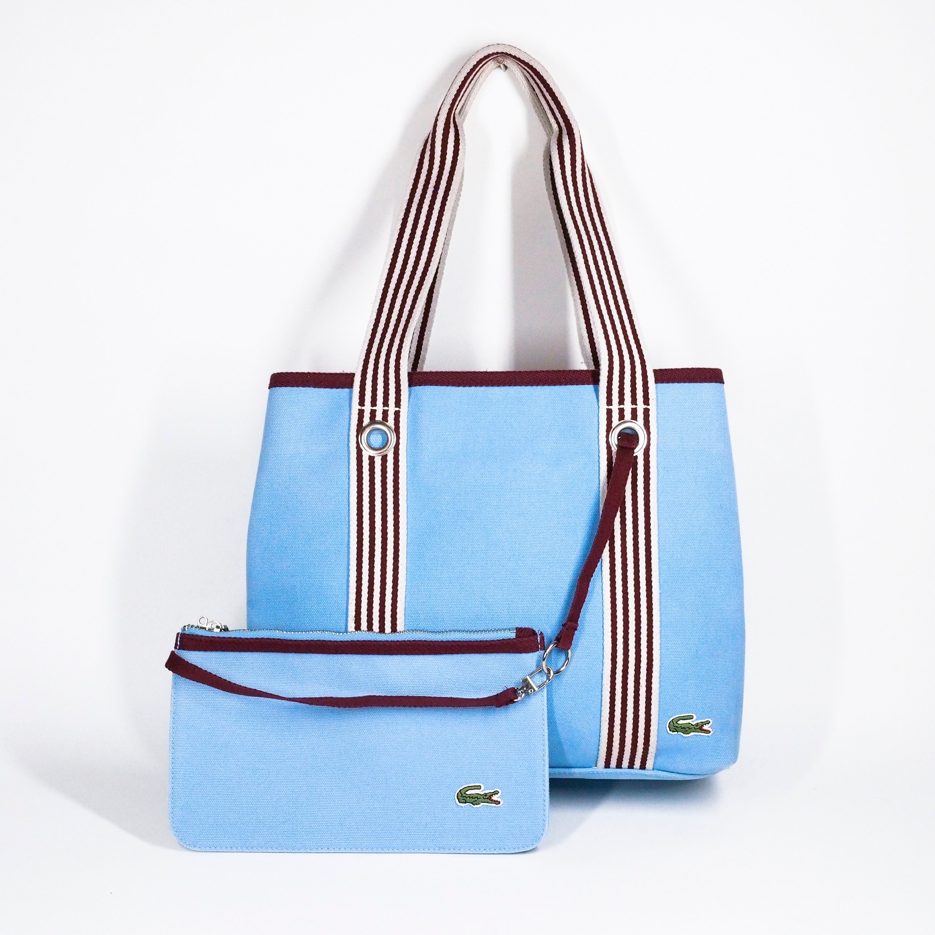 Lacoste SET Tote and Pouch Blue Red: Shopper - Etsy
