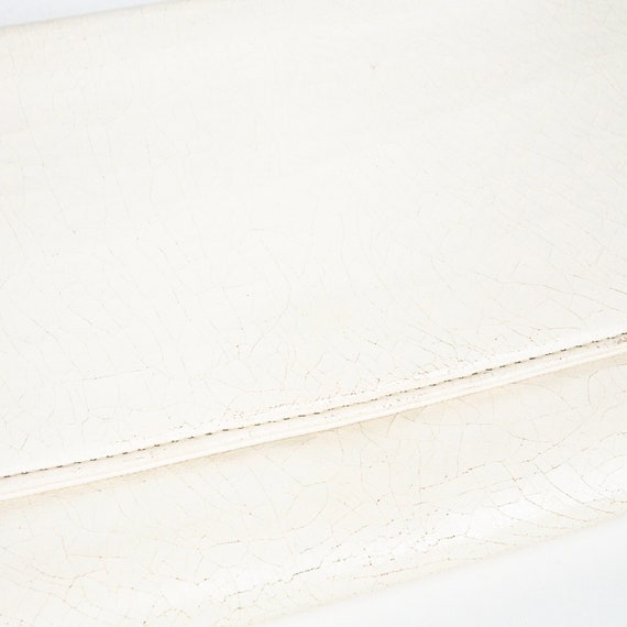 Asymmetric Ivory Clutch Vintage 60s 70s Wristlet:… - image 9