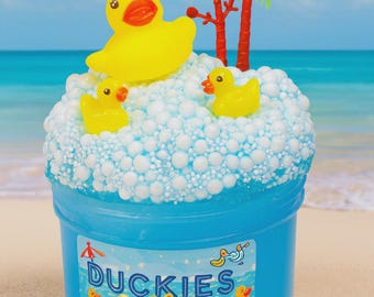 Duckies On Vacation Jelly Slime | Jolly Rancher Scented, Bubble Bath Slime