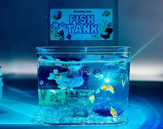 FISH TANK Light up DIY Slime Kit Aquarium Slime Glow in the Dark Clear