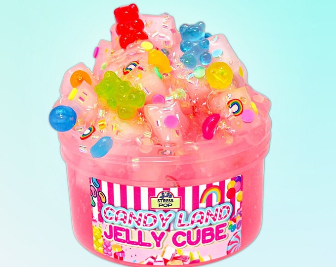 CANDYLAND Gummy Bear Jelly Cube Slime Jelly Bean Easter Slime Scented