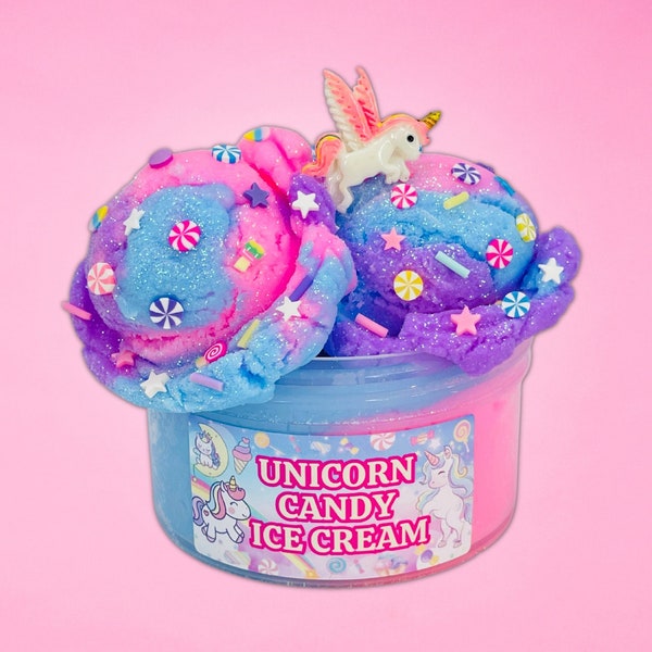 Unicorn Candy Ice Cream Cloud Slime Scented Slime Multi Colored Fun Slime for Kids Gifts Birthday Holiday Christmas Gifts Stress Pop Slime