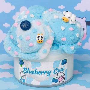 Blueberry Cow Cloud Slime | Ice Cream Scented, 7 oz